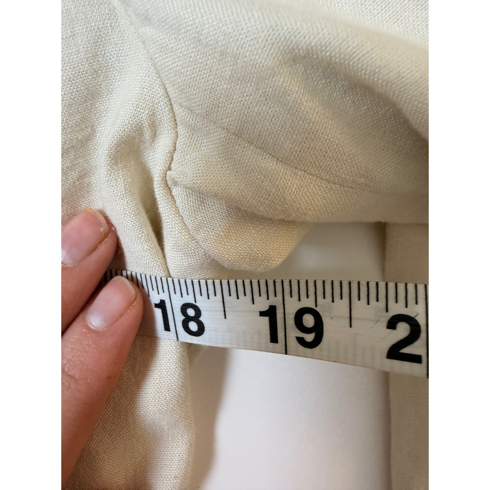 Banana Republic Blazer Womens 6P Cream Excellent Linen Blend Peplum Back Jacket - Picture 6 of 6